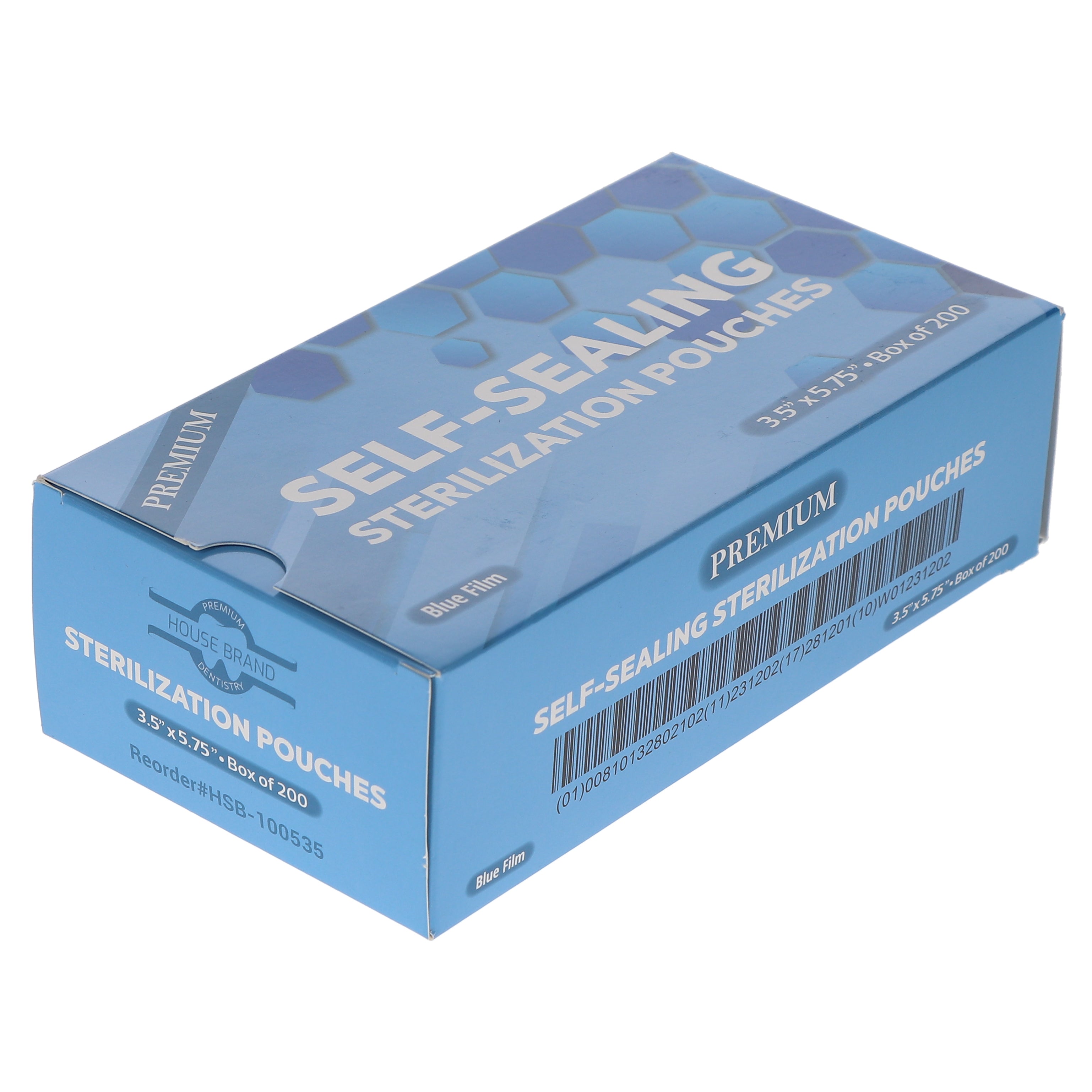 House Brand Dentistry 100535 HSB Self-Sealing Sterilization Pouches 3.5 House Brand Dentistry 100535 HSB Self-Sealing Sterilization Pouches 3.5